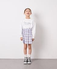 KJLFD40034 a.v.v KIDS(アー・ヴェ・ヴェ) [120-160]ギャザープリーツスカパン ブルー