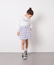 KJLFD40034 a.v.v KIDS(アー・ヴェ・ヴェ) [120-160]ギャザープリーツスカパン ブルー