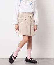 KJLFD40034 a.v.v KIDS(アー・ヴェ・ヴェ) [120-160]ギャザープリーツスカパン ベージュ