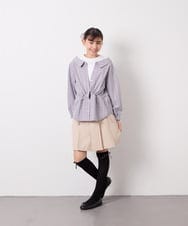 KJLFD40034 a.v.v KIDS(アー・ヴェ・ヴェ) [120-160]ギャザープリーツスカパン ベージュ