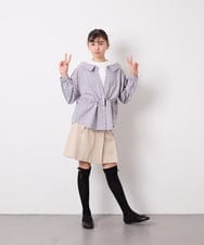 KJLFD40034 a.v.v KIDS(アー・ヴェ・ヴェ) [120-160]ギャザープリーツスカパン ベージュ