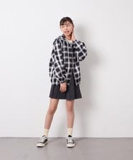 KJLFD40034 a.v.v KIDS(アー・ヴェ・ヴェ) [120-160]ギャザープリーツスカパン ダークグレー（デニム）