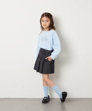 KJLFD40034 a.v.v KIDS(アー・ヴェ・ヴェ) [120-160]ギャザープリーツスカパン ダークグレー（デニム）