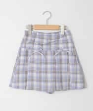 KJLFD40034 a.v.v KIDS(アー・ヴェ・ヴェ) [120-160]ギャザープリーツスカパン ブルー