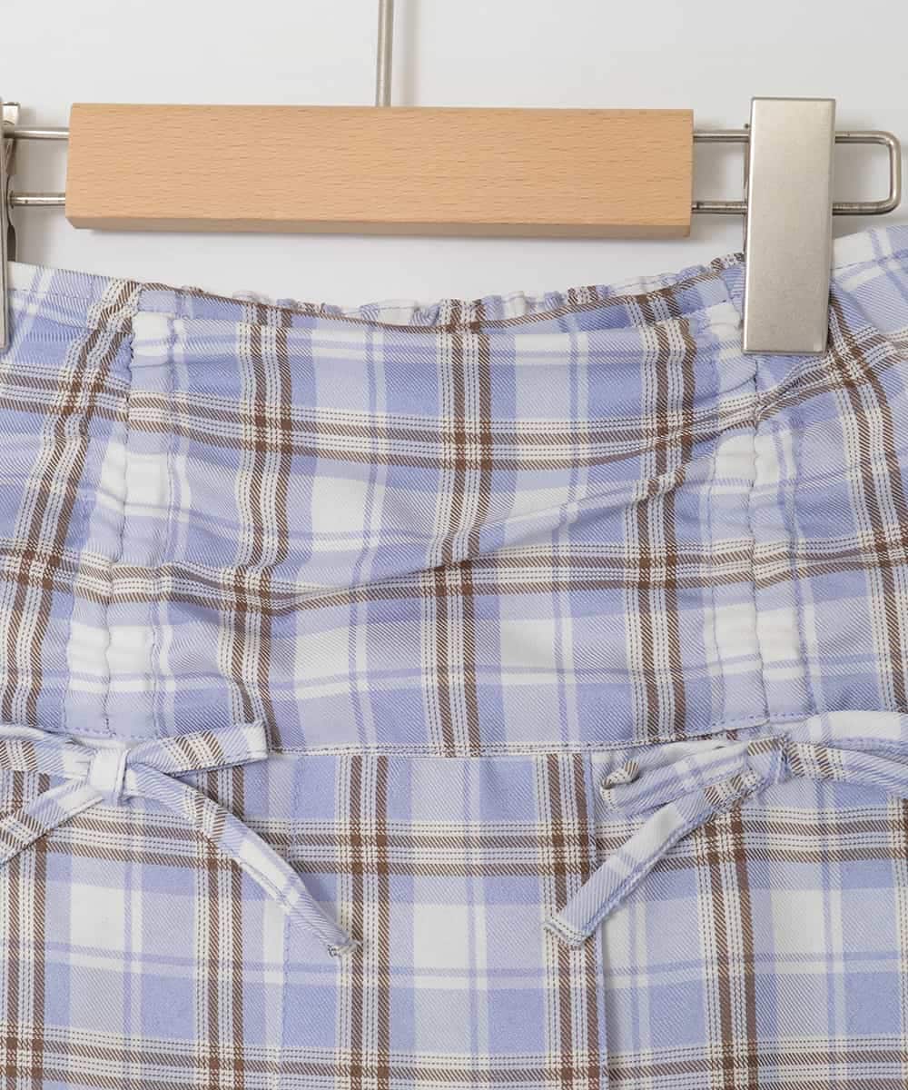 KJLFD40034 a.v.v KIDS(アー・ヴェ・ヴェ) [120-160]ギャザープリーツスカパン ブルー