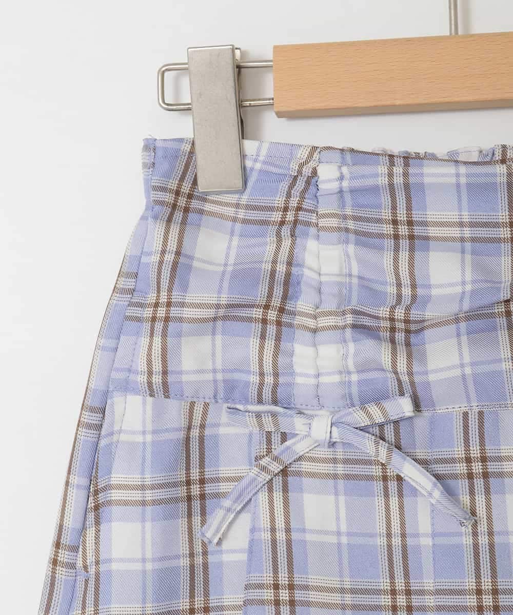 KJLFD40034 a.v.v KIDS(アー・ヴェ・ヴェ) [120-160]ギャザープリーツスカパン ブルー