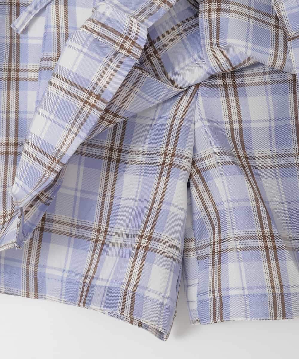 KJLFD40034 a.v.v KIDS(アー・ヴェ・ヴェ) [120-160]ギャザープリーツスカパン ブルー