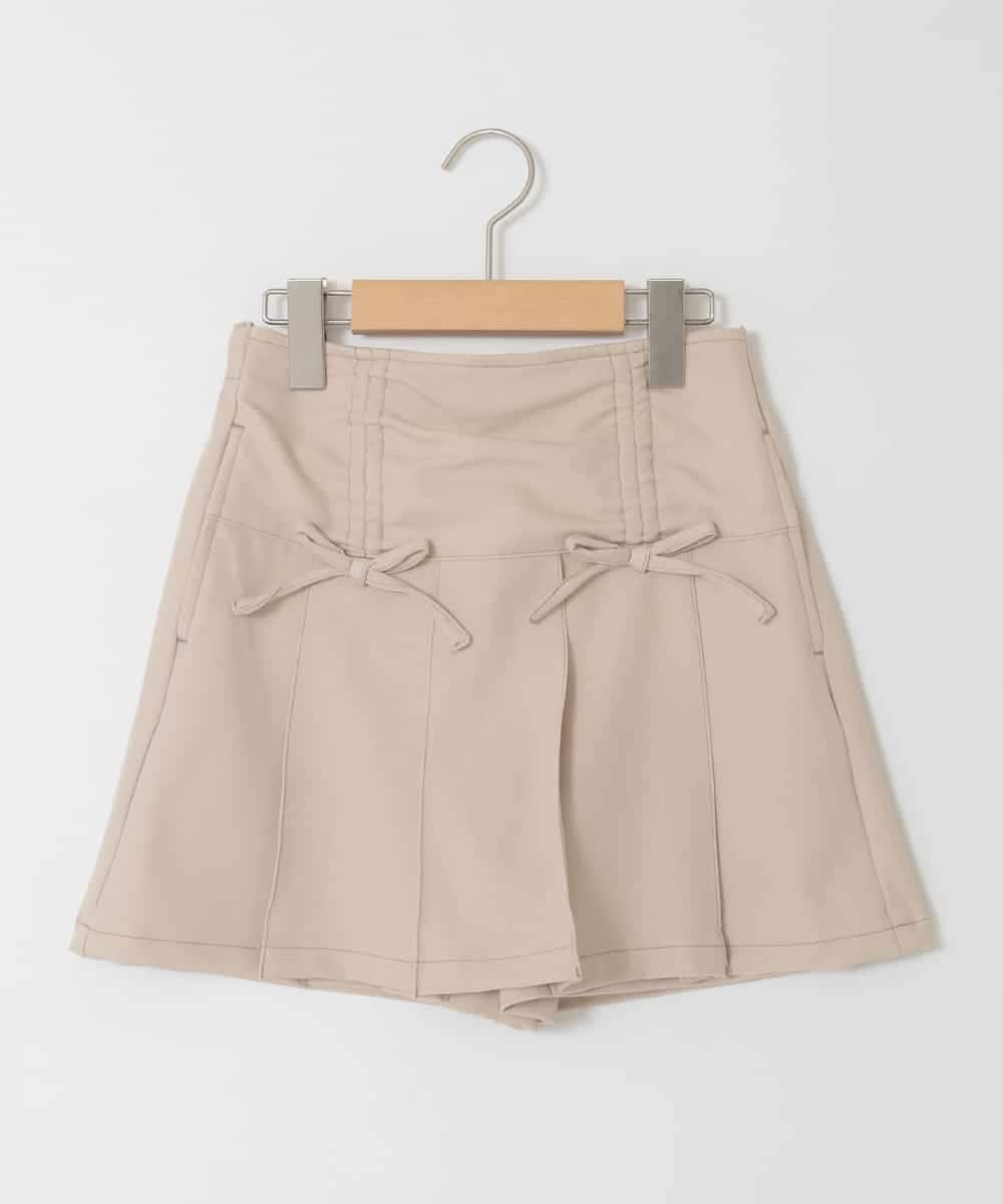 KJLFD40034 a.v.v KIDS(アー・ヴェ・ヴェ) [120-160]ギャザープリーツスカパン ベージュ