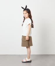 KJLFD41039 a.v.v KIDS(アー・ヴェ・ヴェ) [130-160]配色ステッチカーゴスカパン カーキ