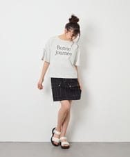 KJLFD41039 a.v.v KIDS(アー・ヴェ・ヴェ) [130-160]配色ステッチカーゴスカパン ブラック