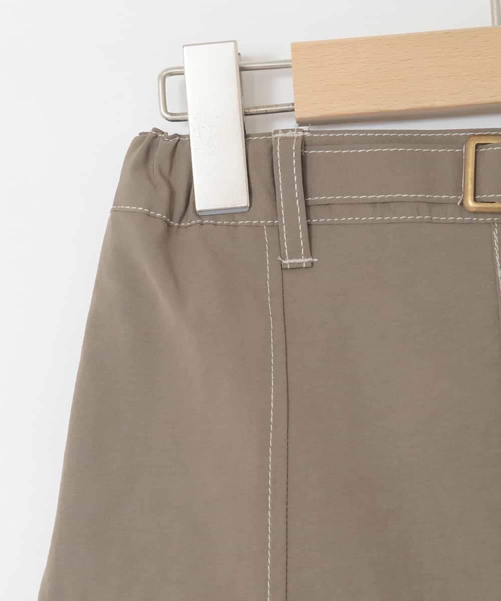 KJLFD41039 a.v.v KIDS(アー・ヴェ・ヴェ) [130-160]配色ステッチカーゴスカパン カーキ