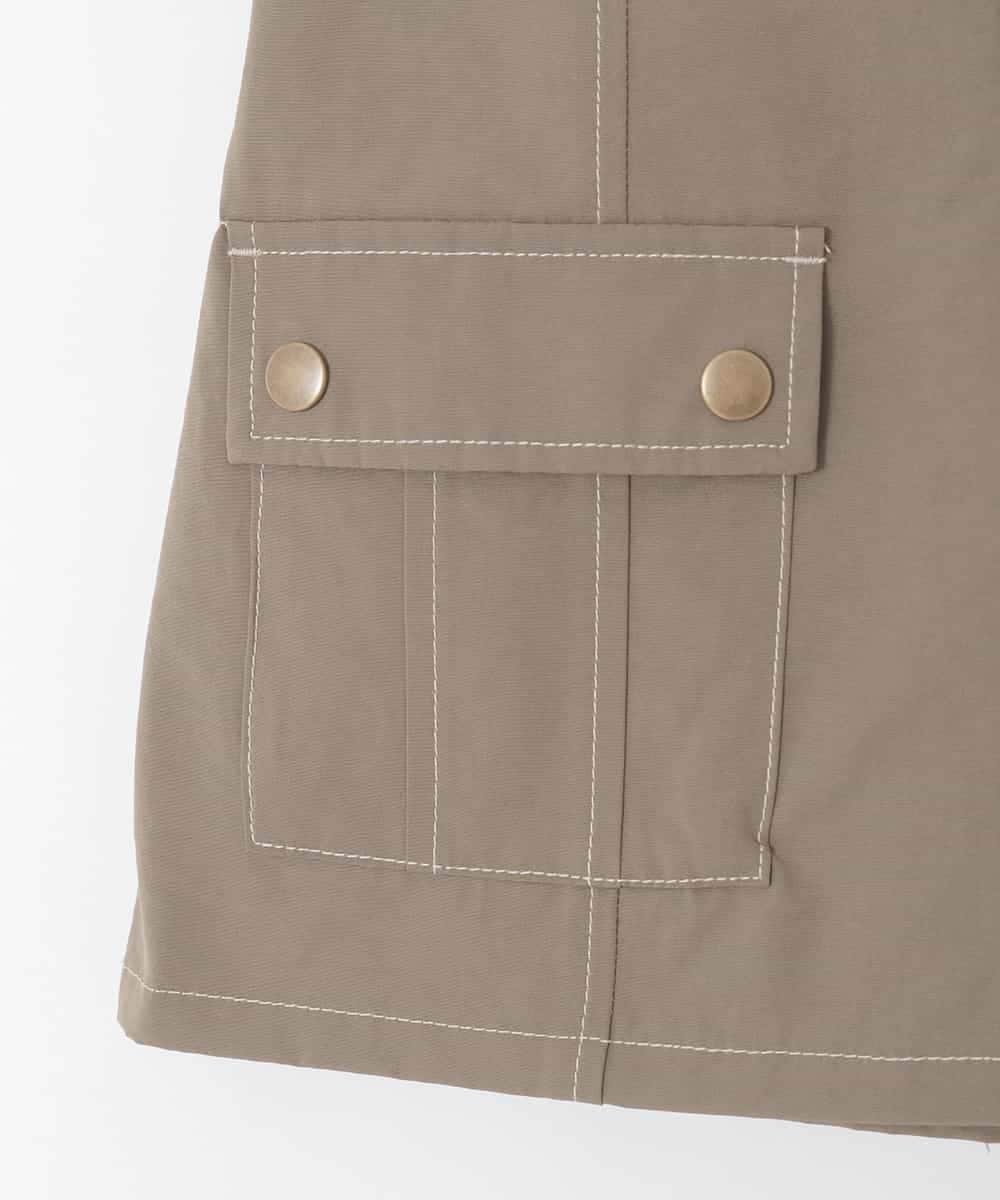 KJLFD41039 a.v.v KIDS(アー・ヴェ・ヴェ) [130-160]配色ステッチカーゴスカパン カーキ