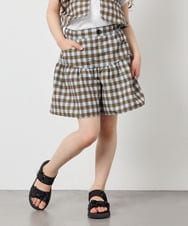 KJLFD45039 a.v.v KIDS(アー・ヴェ・ヴェ) [120-160][ママとお揃いコーデが叶う]ギャザーキュロット ライトブルー