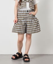 KJLFD45039 a.v.v KIDS(アー・ヴェ・ヴェ) [120-160][ママとお揃いコーデが叶う]ギャザーキュロット ライトブルー