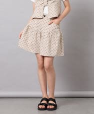 KJLFD45039 a.v.v KIDS(アー・ヴェ・ヴェ) [120-160][ママとお揃いコーデが叶う]ギャザーキュロット ベージュ