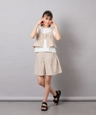 KJLFD45039 a.v.v KIDS(アー・ヴェ・ヴェ) [120-160][ママとお揃いコーデが叶う]ギャザーキュロット ベージュ