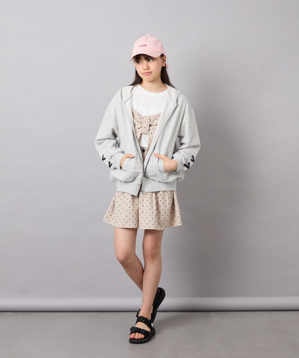 KJLFD45039 a.v.v KIDS(アー・ヴェ・ヴェ) [120-160][ママとお揃いコーデが叶う]ギャザーキュロット ベージュ