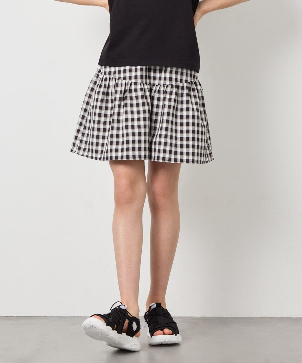 KJLFD45039 a.v.v KIDS(アー・ヴェ・ヴェ) [120-160][ママとお揃いコーデが叶う]ギャザーキュロット ブラック