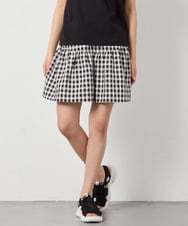 KJLFD45039 a.v.v KIDS(アー・ヴェ・ヴェ) [120-160][ママとお揃いコーデが叶う]ギャザーキュロット ブラック