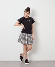 KJLFD45039 a.v.v KIDS(アー・ヴェ・ヴェ) [120-160][ママとお揃いコーデが叶う]ギャザーキュロット ブラック