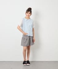 KJLFD45039 a.v.v KIDS(アー・ヴェ・ヴェ) [120-160][ママとお揃いコーデが叶う]ギャザーキュロット ブラック