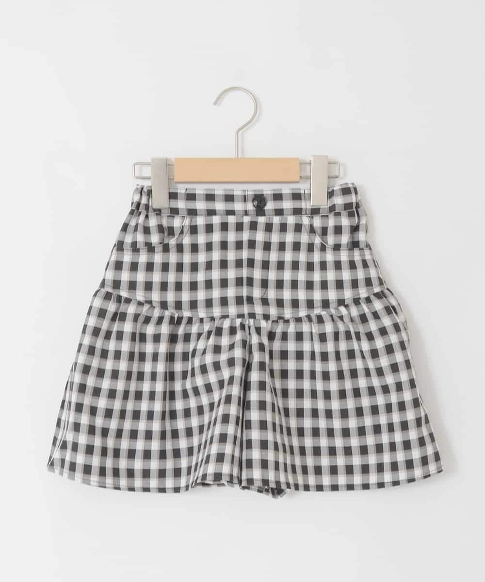 KJLFD45039 a.v.v KIDS(アー・ヴェ・ヴェ) [120-160][ママとお揃いコーデが叶う]ギャザーキュロット ブラック