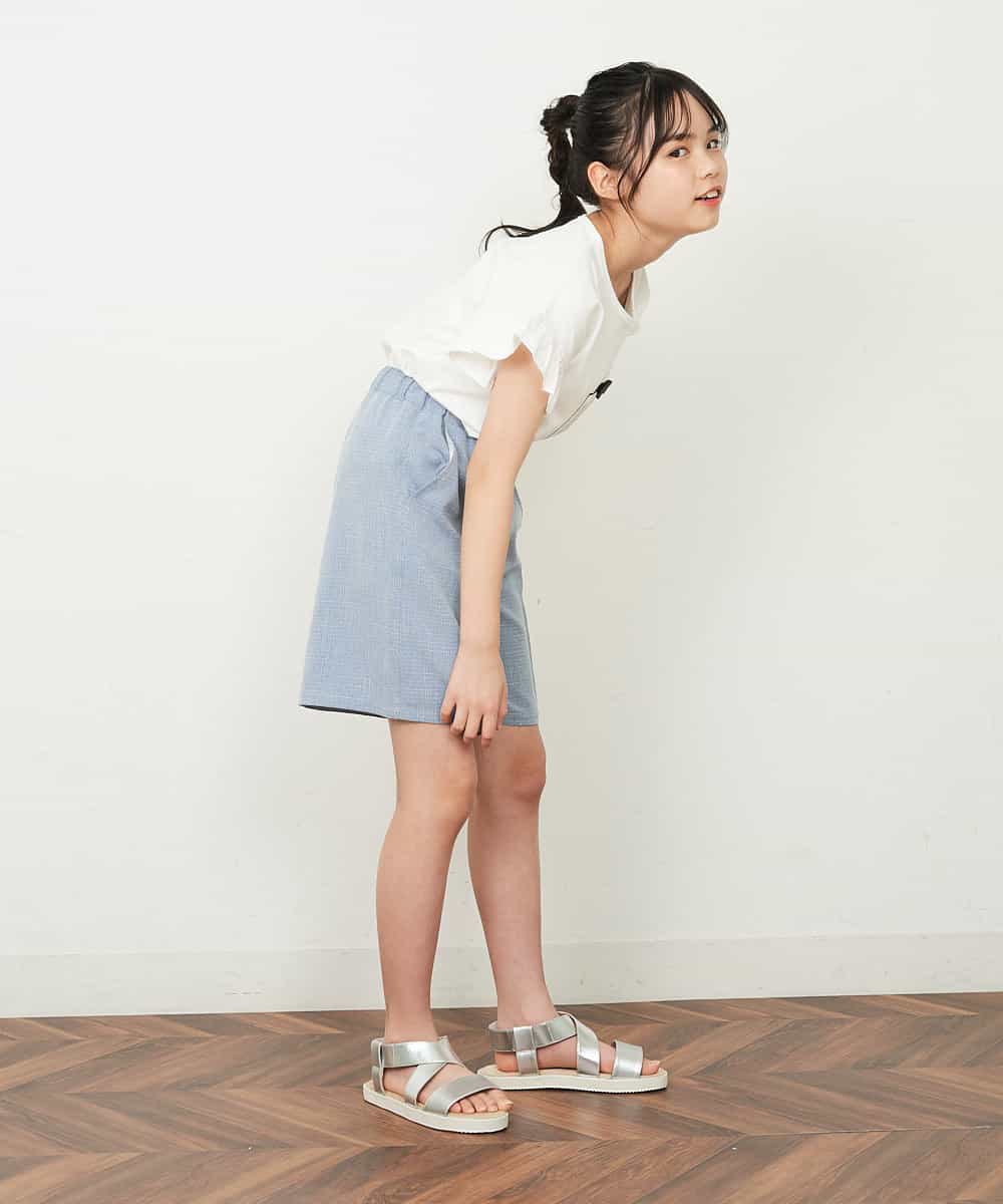 KJLFP44029 a.v.v KIDS(アー・ヴェ・ヴェ) [100-130]【セットアップ対応】ツイードライクショートパンツ ピンク