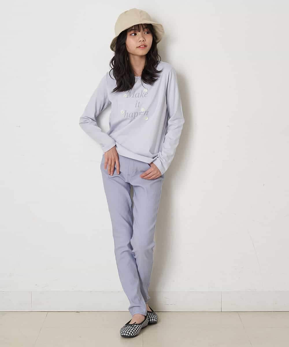 KJLFP50019 a.v.v KIDS(アー・ヴェ・ヴェ) [100-130]【定番人気ストレッチ素材】スッキリストレッチスキニ―パンツ ライトピンク