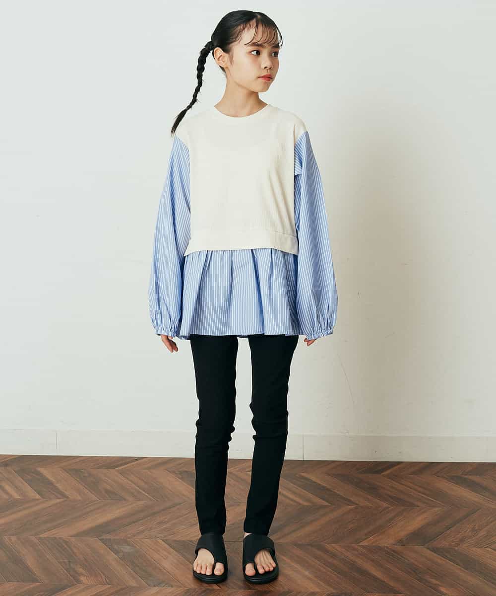 KJLFP50019 a.v.v KIDS(アー・ヴェ・ヴェ) [100-130]【定番人気ストレッチ素材】スッキリストレッチスキニ―パンツ ライトピンク