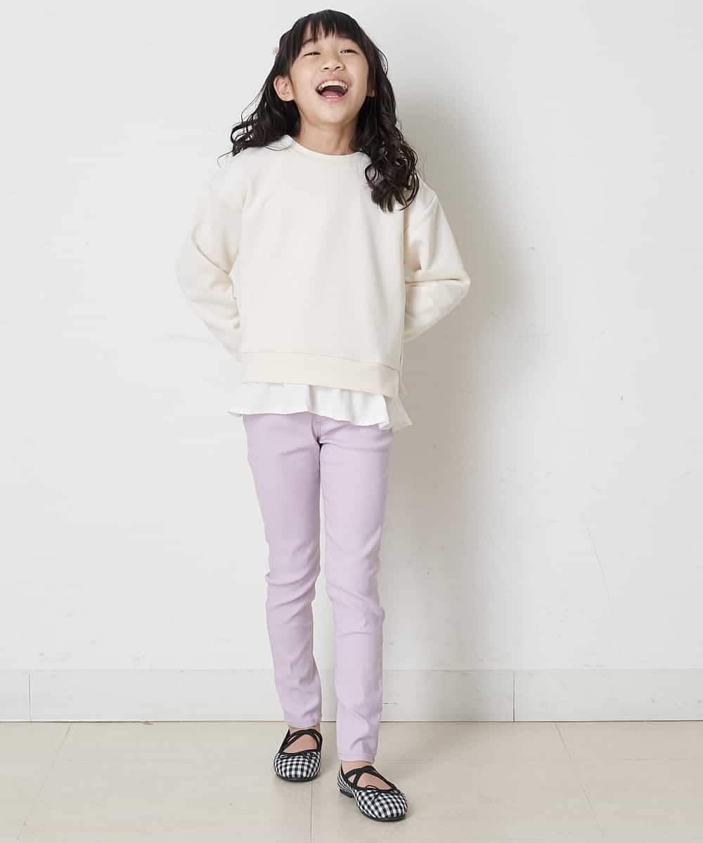 KJLFP50019 a.v.v KIDS(アー・ヴェ・ヴェ) [100-130]【定番人気ストレッチ素材】スッキリストレッチスキニ―パンツ ライトピンク