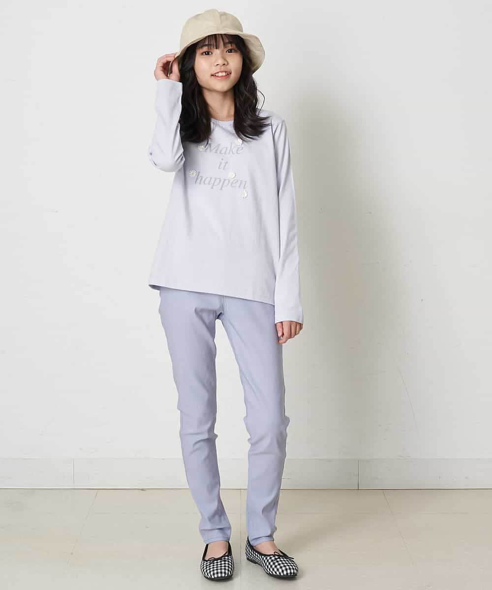 KJLFQ50024 a.v.v KIDS(アー・ヴェ・ヴェ) [140-150]【定番人気ストレッチ素材】スッキリストレッチスキニ―パンツ ライトブルー