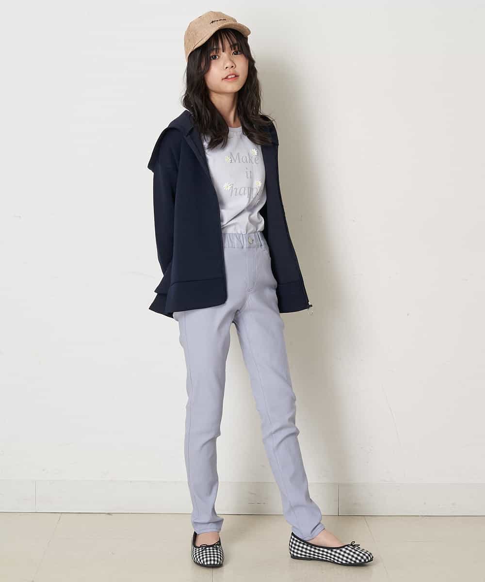 KJLFQ50024 a.v.v KIDS(アー・ヴェ・ヴェ) [140-150]【定番人気ストレッチ素材】スッキリストレッチスキニ―パンツ ライトブルー
