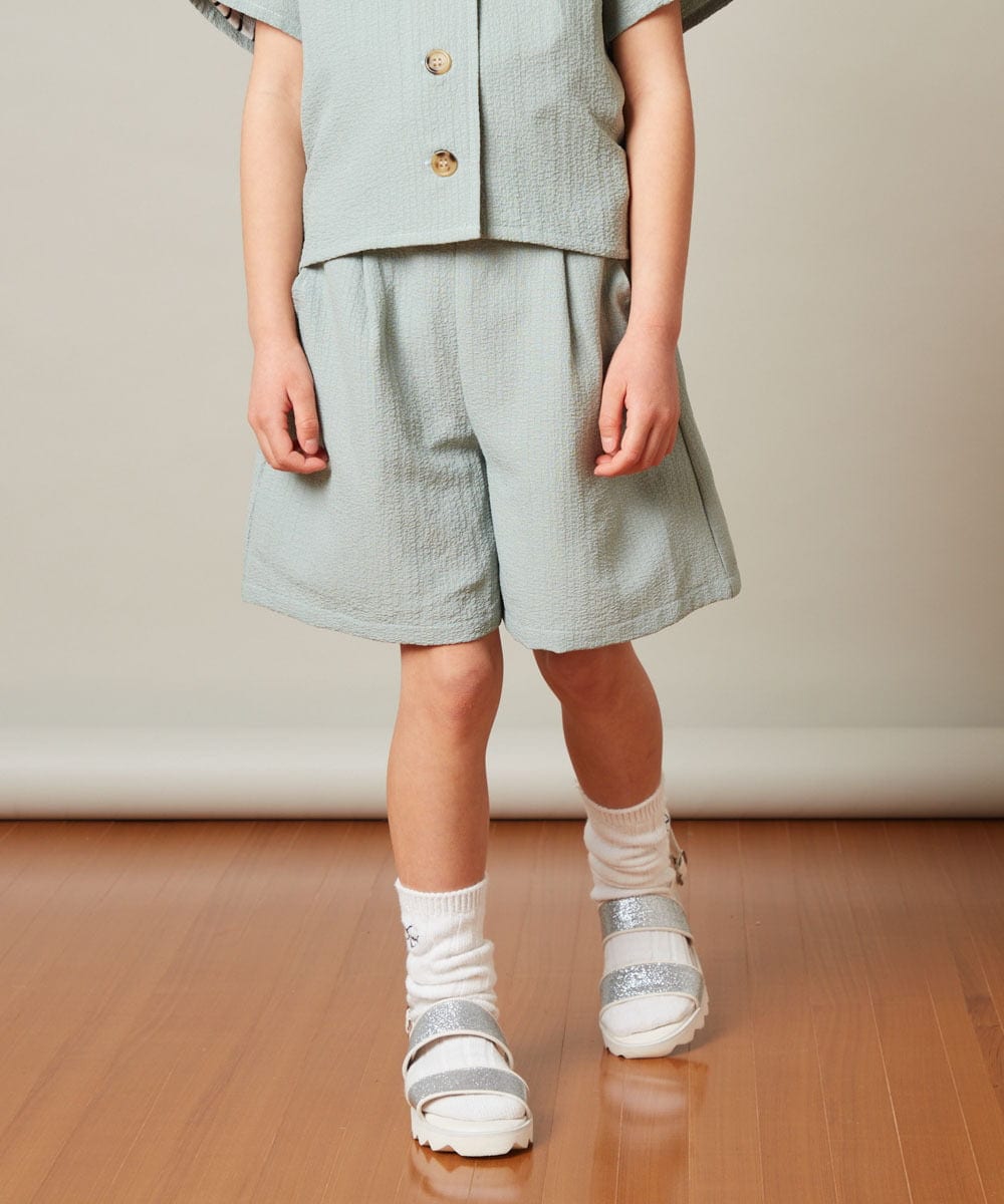 KJLFS42029 a.v.v KIDS(アー・ヴェ・ヴェ) [100-130]タックショートパンツ グリーン