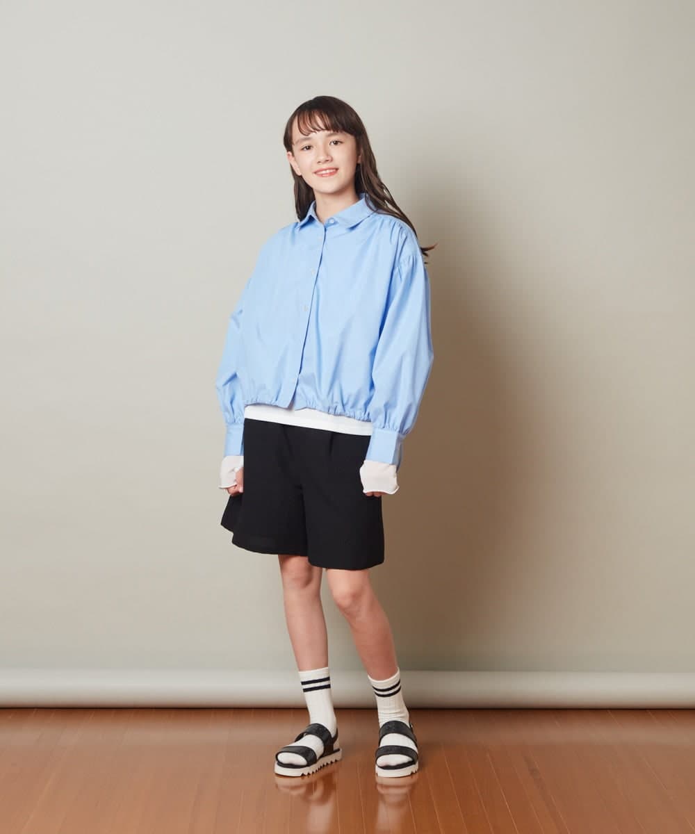 KJLFS42029 a.v.v KIDS(アー・ヴェ・ヴェ) [100-130]タックショートパンツ グリーン