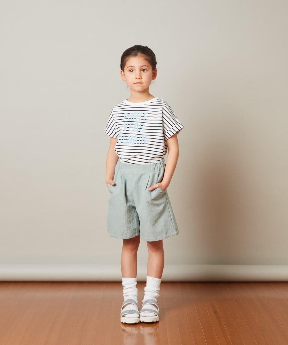 KJLFS42029 a.v.v KIDS(アー・ヴェ・ヴェ) [100-130]タックショートパンツ グリーン