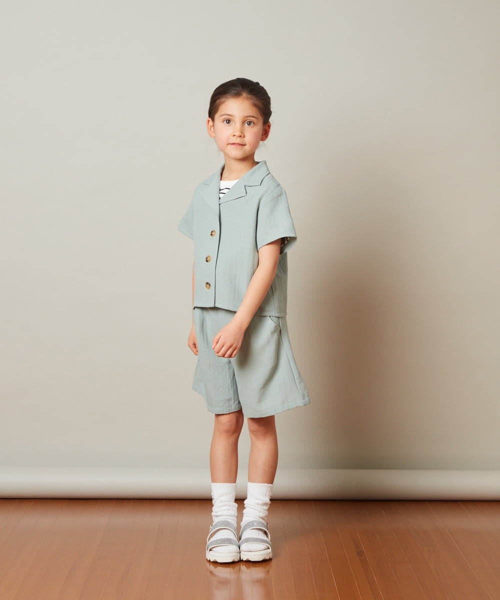 KJLFS42029 a.v.v KIDS(アー・ヴェ・ヴェ) [100-130]タックショートパンツ グリーン