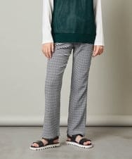 KJLFT40034 a.v.v KIDS(アー・ヴェ・ヴェ) [140-150]チェックフレアパンツ ブラック