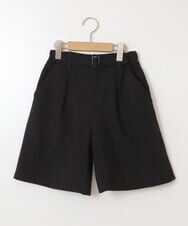 KJLFU45039 a.v.v KIDS(アー・ヴェ・ヴェ) [160]【セットアップ対応】バックル付きタックショートパンツ ブラック