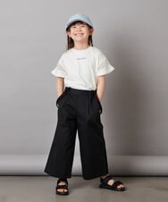 KJLFV33034 a.v.v KIDS(アー・ヴェ・ヴェ) [100-130]サスペンダー付きワイドパンツ ブラック