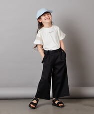 KJLFV33034 a.v.v KIDS(アー・ヴェ・ヴェ) [100-130]サスペンダー付きワイドパンツ ブラック