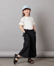 KJLFV33034 a.v.v KIDS(アー・ヴェ・ヴェ) [100-130]サスペンダー付きワイドパンツ ブラック