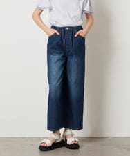 KJLFV40029 a.v.v KIDS(アー・ヴェ・ヴェ) [100-130]ライトデニムワイドパンツ ライトブルー
