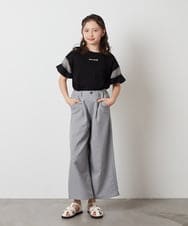 KJLFV41029 a.v.v KIDS(アー・ヴェ・ヴェ) 【接触冷感/速乾】[100-130]ワイドパンツ ブラック