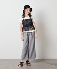 KJLFV41029 a.v.v KIDS(アー・ヴェ・ヴェ) 【接触冷感/速乾】[100-130]ワイドパンツ ブラック