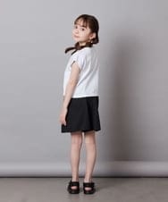 KJLFV42029 a.v.v KIDS(アー・ヴェ・ヴェ) [100-130]【セットアップ対応】麻調タックキュロットパンツ ブラック