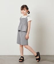 KJLFV48029 a.v.v KIDS(アー・ヴェ・ヴェ) [100-130]【セットアップ対応】タックショートパンツ ブラック