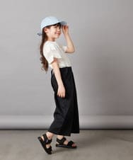 KJLFW33039 a.v.v KIDS(アー・ヴェ・ヴェ) [140-150]サスペンダー付きワイドパンツ ブルー