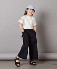 KJLFW33039 a.v.v KIDS(アー・ヴェ・ヴェ) [140-150]サスペンダー付きワイドパンツ ブルー