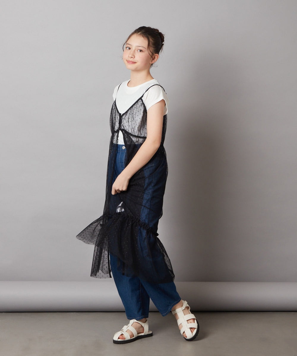 KJLFW37039 a.v.v KIDS(アー・ヴェ・ヴェ) [140-150]エッグパンツ ブルー