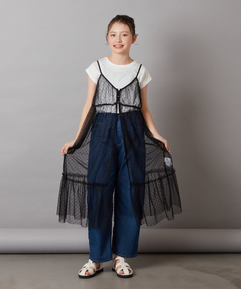 KJLFW37039 a.v.v KIDS(アー・ヴェ・ヴェ) [140-150]エッグパンツ ブルー